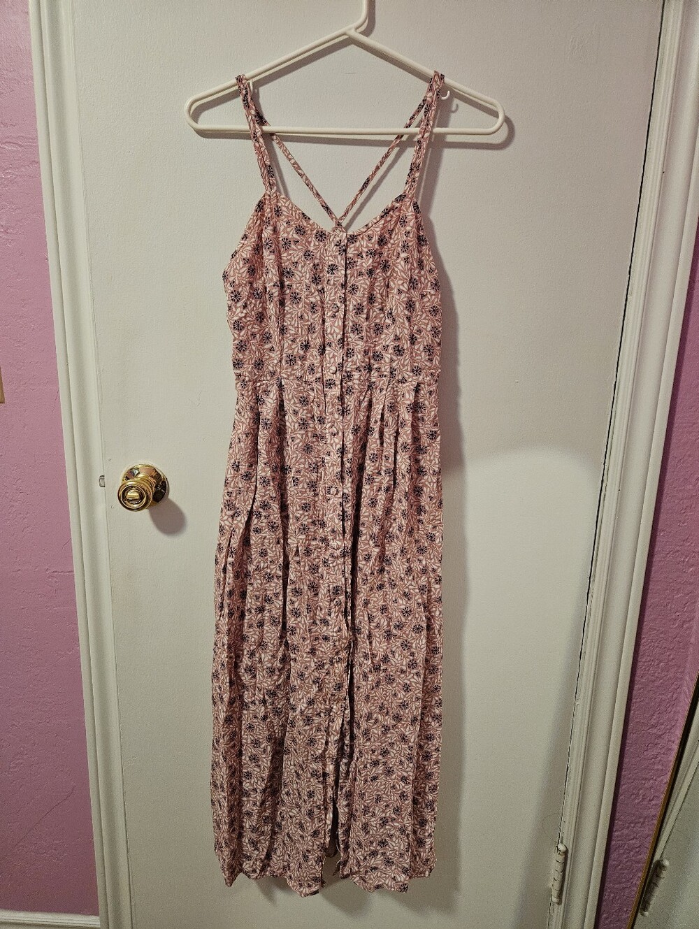 Pink Floral Maxi Dress